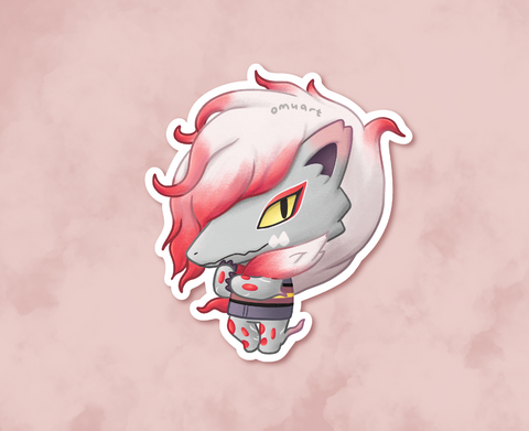 Hisuian Zoroark Animal Crossing Sticker - Matte, Vinyl