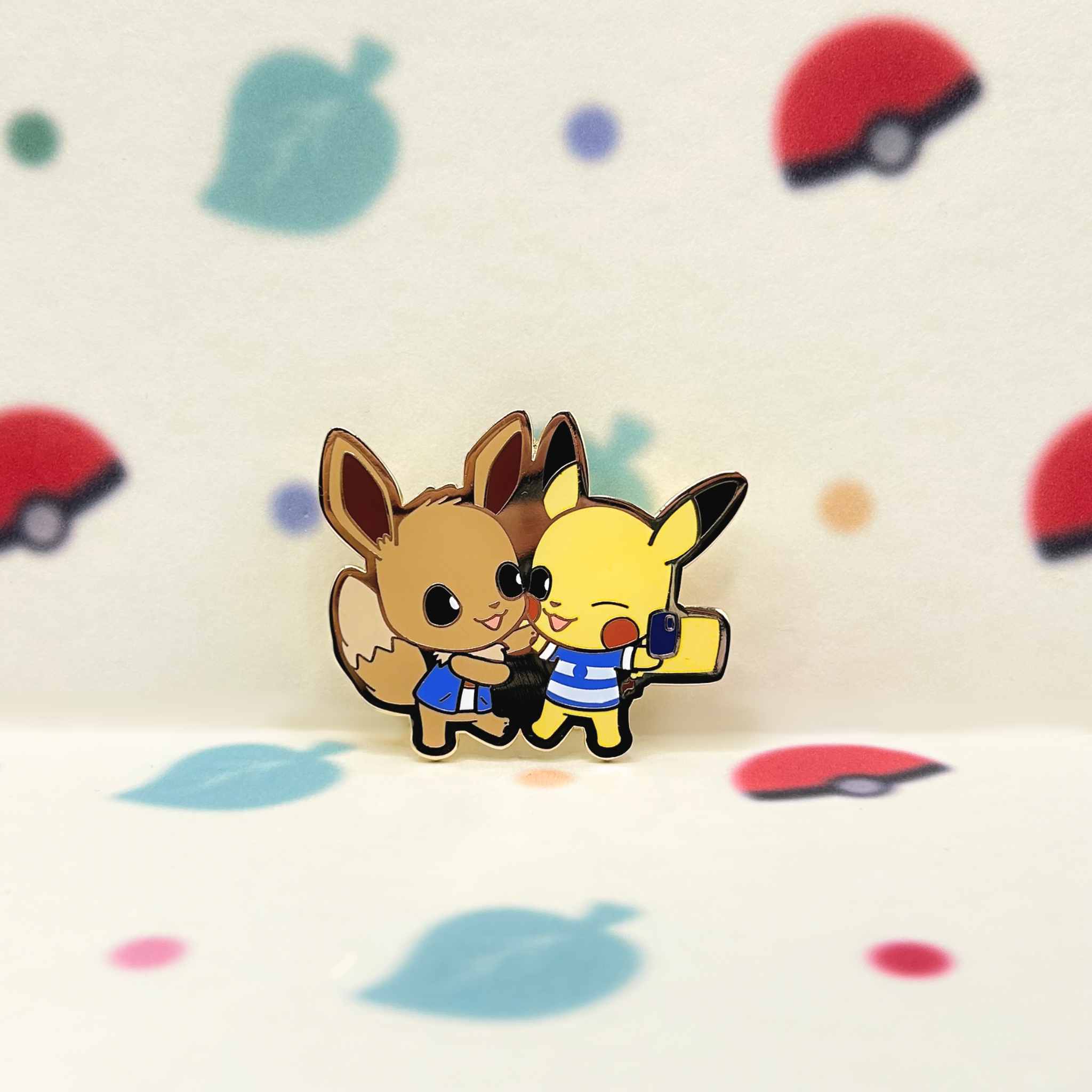 Animal Crossing Eevee and Pikachu Enamel Pin - Limited Edition