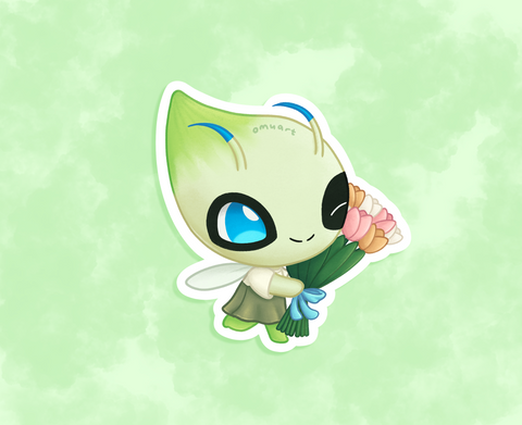 Celebi Animal Crossing Sticker - Matte, Vinyl