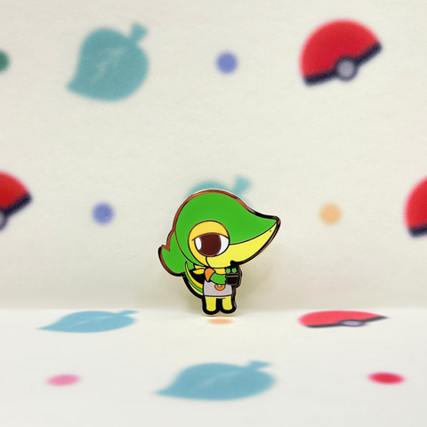 Animal Crossing Snivy Enamel Pin