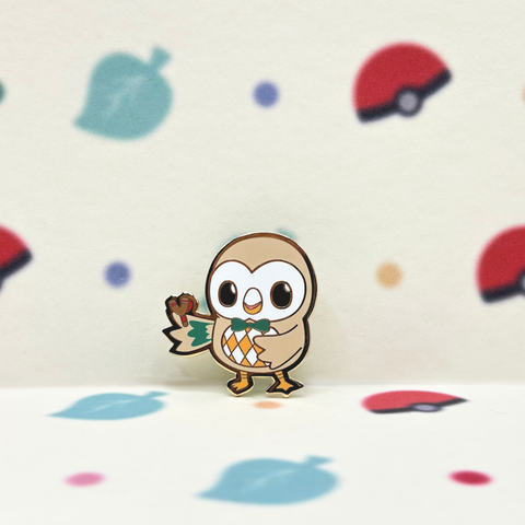 Animal Crossing Rowlet Enamel Pin