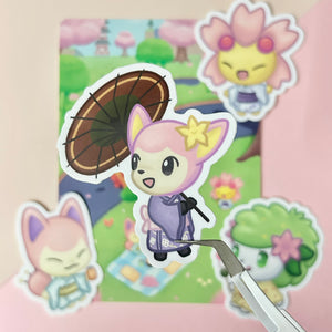 #585 AC Deerling Cherry Blossom Sakura Edition Sticker - Matte, Vinyl
