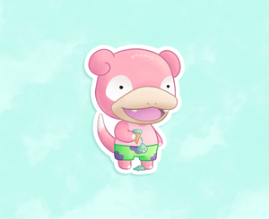 Slowpoke Animal Crossing Sticker - Matte, Vinyl