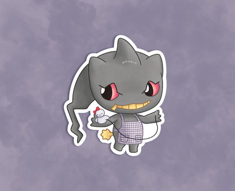 Banette Animal Crossing Sticker - Matte, Vinyl