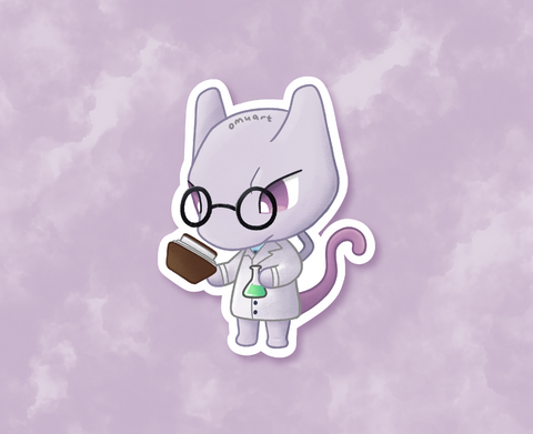 #150 AC Mewtwo Sticker - Matte, Vinyl