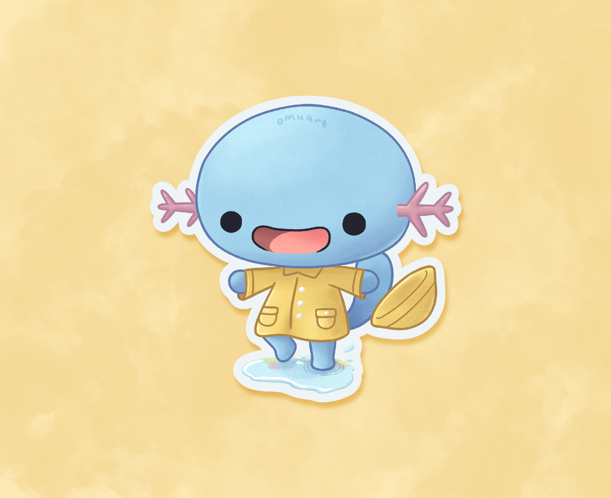 Wooper Animal Crossing Sticker - Matte, Vinyl