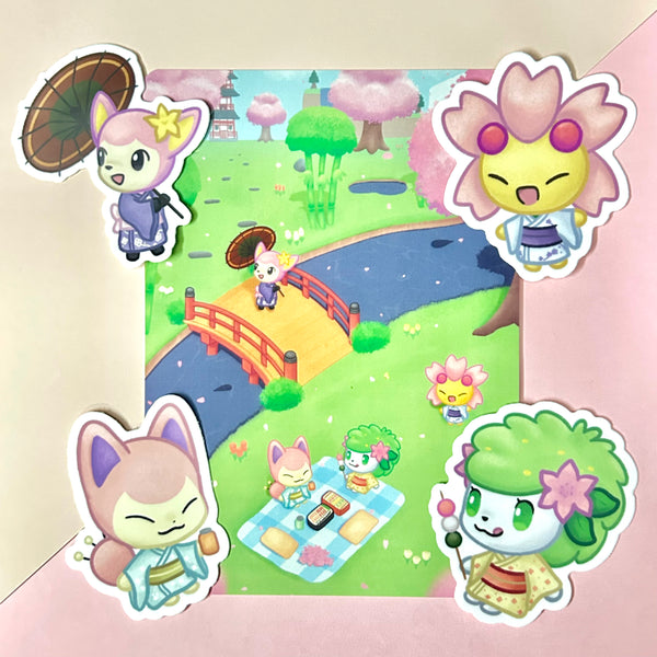 AC Cherry Blossom Sakura Bundle - Print and Stickers