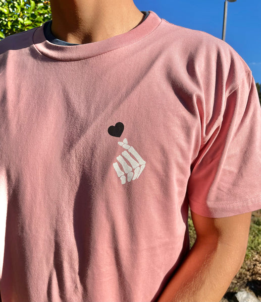 Skeleton Finger Heart Unisex T-Shirt