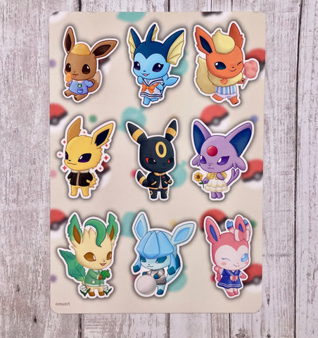 Animal Crossing Eeveelution Print