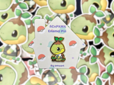 Animal Crossing Turtwig Enamel Pin