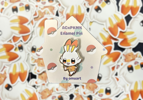 Animal Crossing Scorbunny Enamel Pin