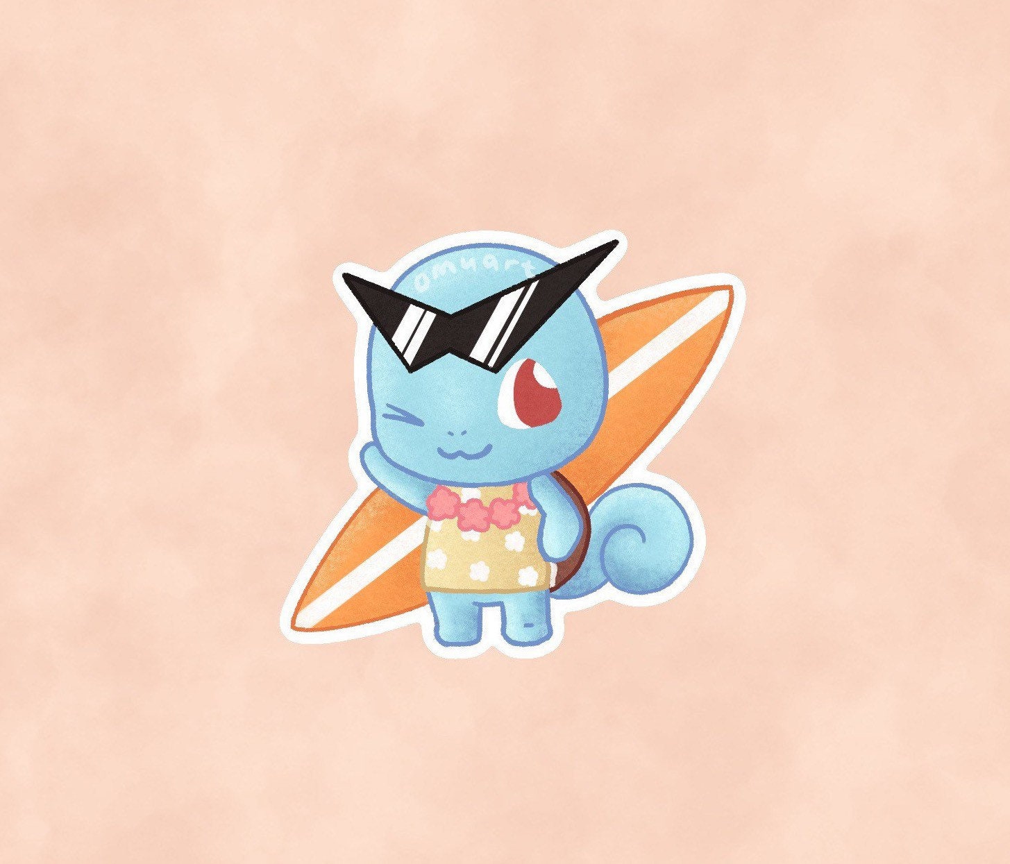 #007 AC Squirtle Sticker - Matte, Vinyl
