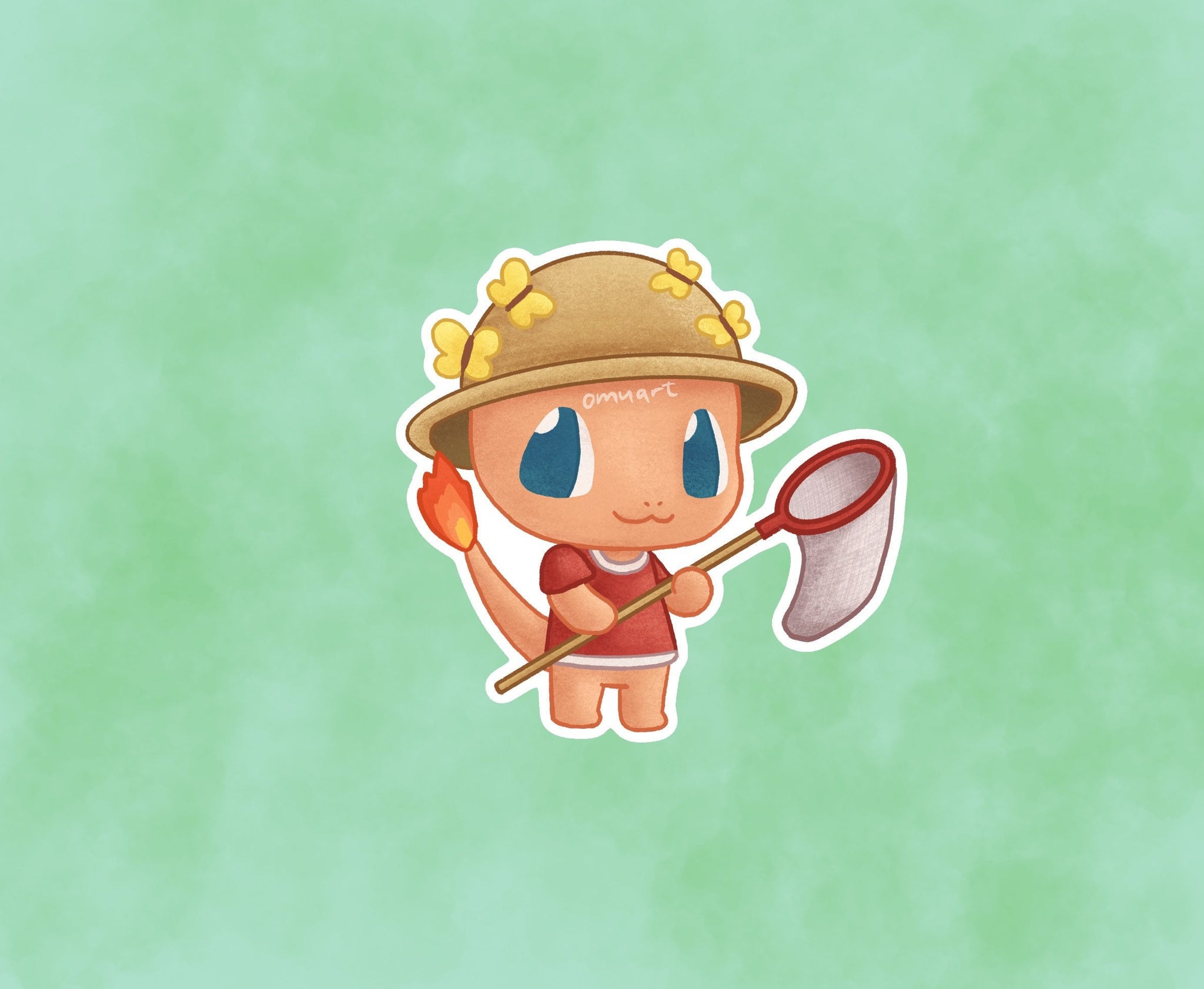 Charmander Animal Crossing Sticker - Matte, Vinyl