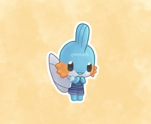 Mudkip Animal Crossing Sticker - Matte Vinyl