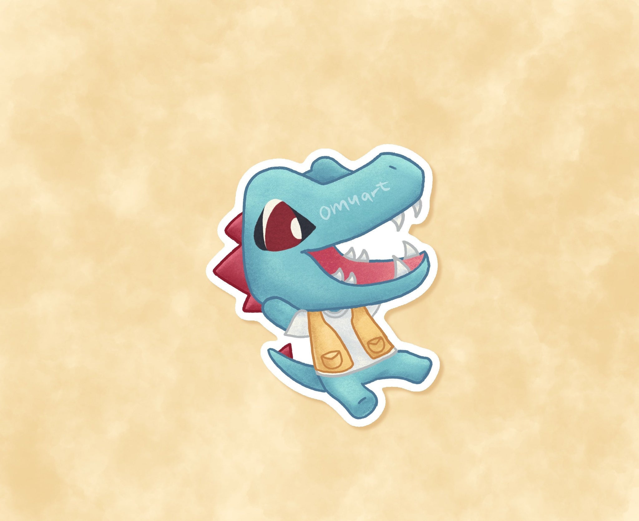 Cute Totodile Animal Crossing Pokemon Sticker - Matte, Vinyl