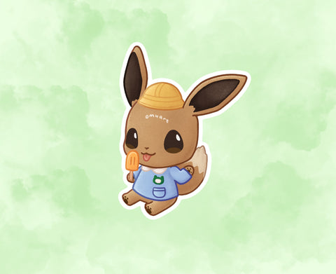 Eevee Animal Crossing Sticker - Matte, Vinyl