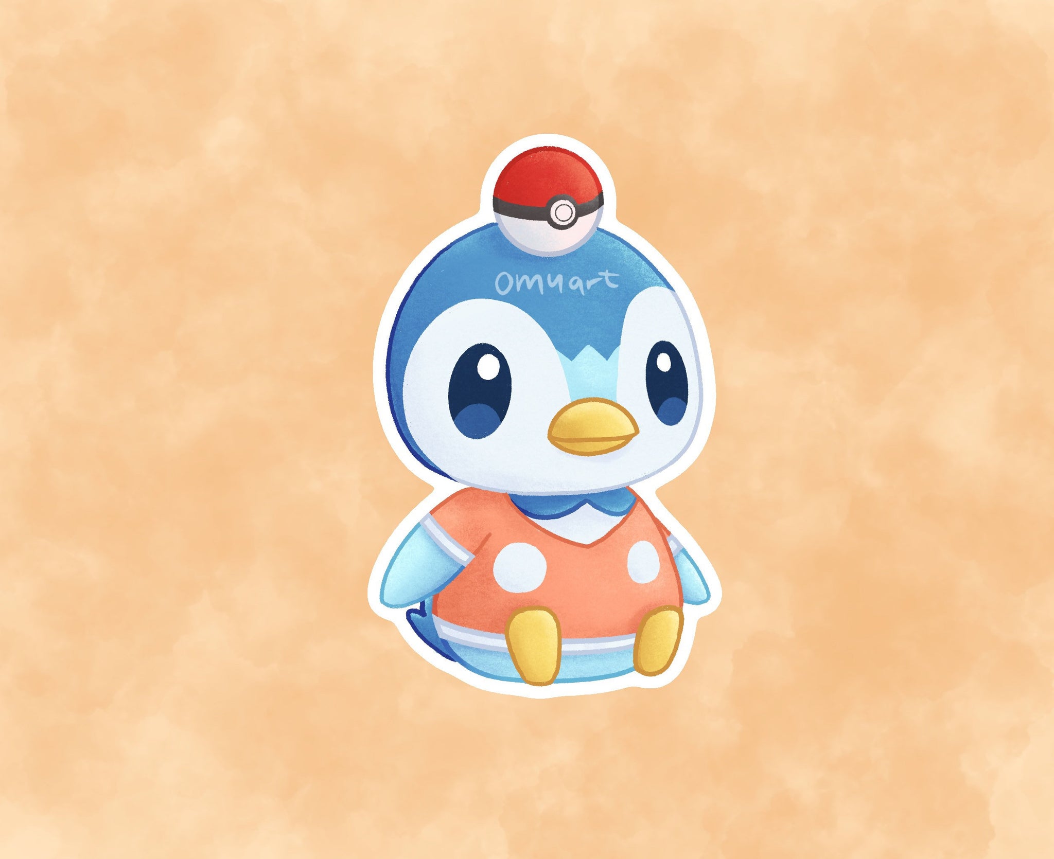 #393 AC Piplup Sticker - Matte, Vinyl