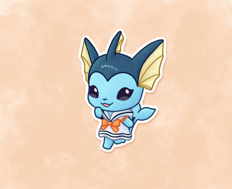 #134 AC Vaporeon Sticker - Matte, Vinyl