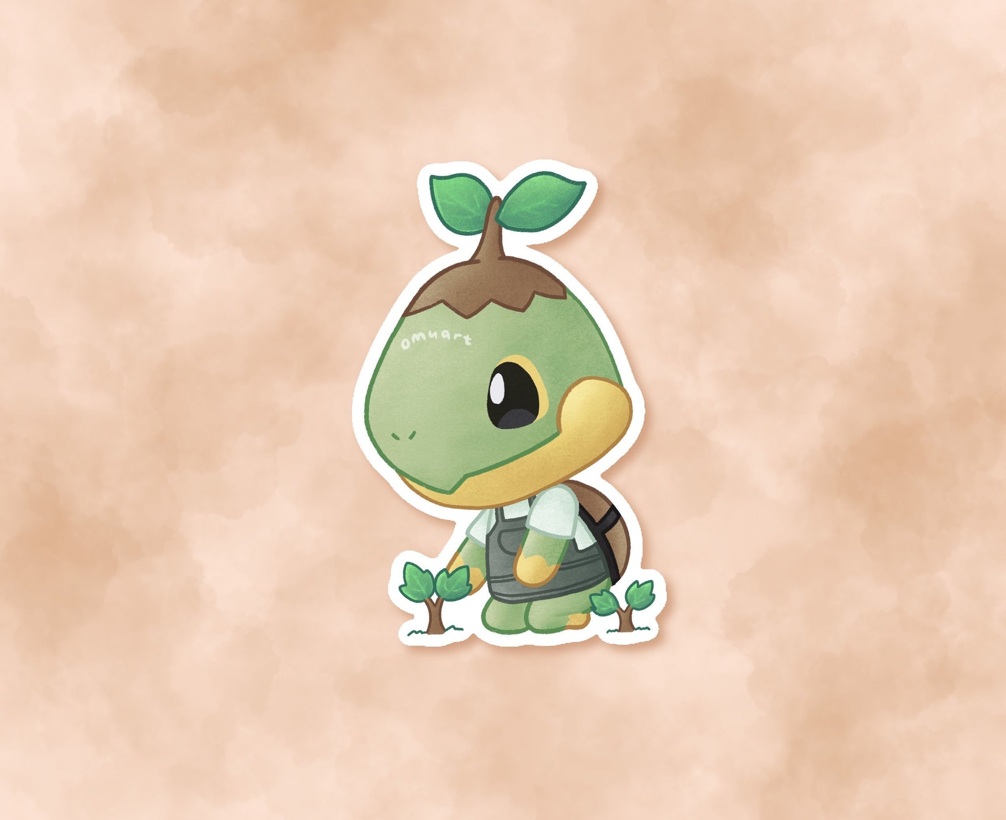 #387 AC Turtwig Sticker - Matte, Vinyl