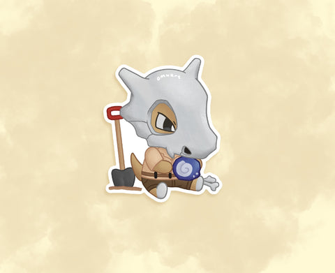 Cubone Animal Crossing Sticker - Matte, Vinyl