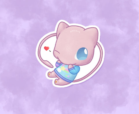 Mew Animal Crossing Sticker - Matte, Vinyl