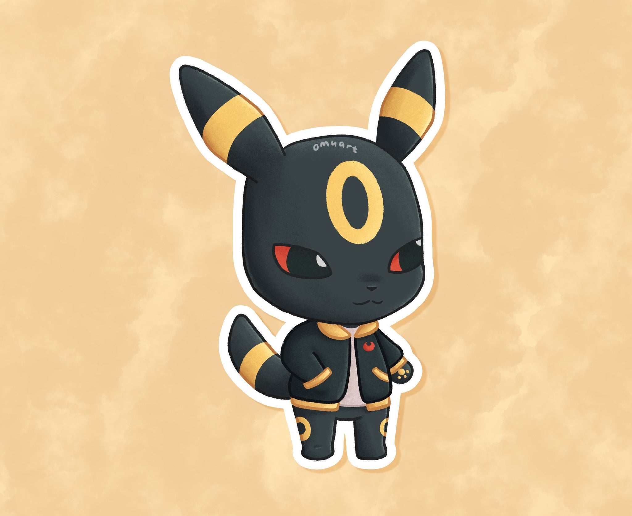 Umbreon Animal Crossing Sticker - Matte, Vinyl
