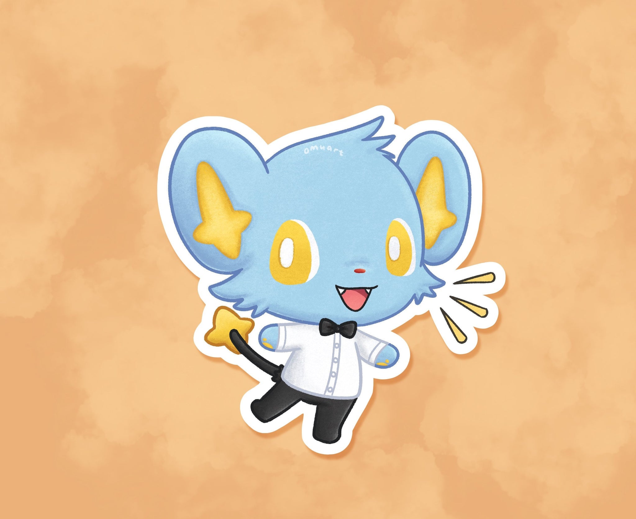 Cute Shinx Animal Crossing Pokemon Sticker - Matte, Vinyl