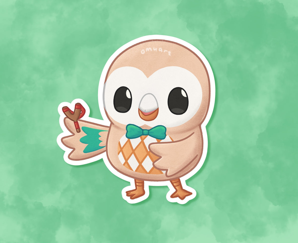 #722 AC Rowlet Sticker - Matte, Vinyl – Kyotatsu