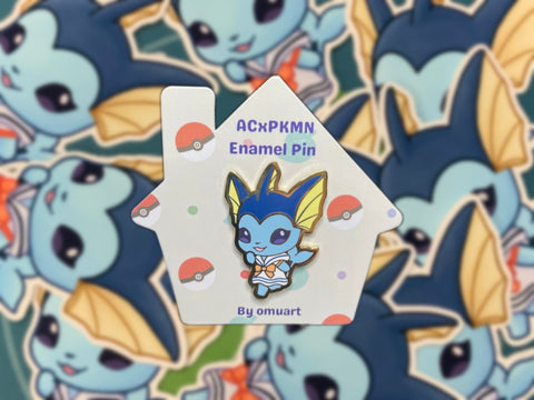 Animal Crossing Vaporeon Enamel Pin