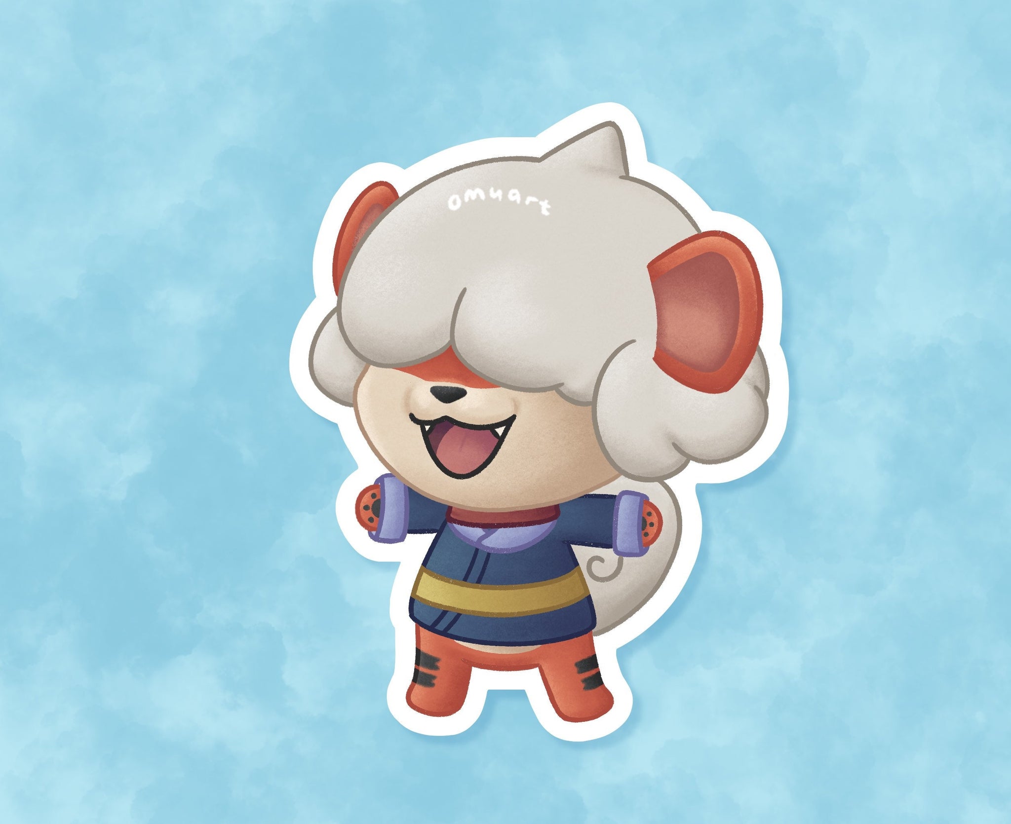 #058 AC Hisuian Growlithe Sticker - Matte, Vinyl