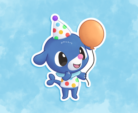 #728 AC Popplio Sticker - Matte, Vinyl