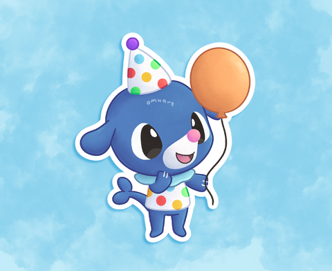 Popplio Animal Crossing Sticker - Matte, Vinyl