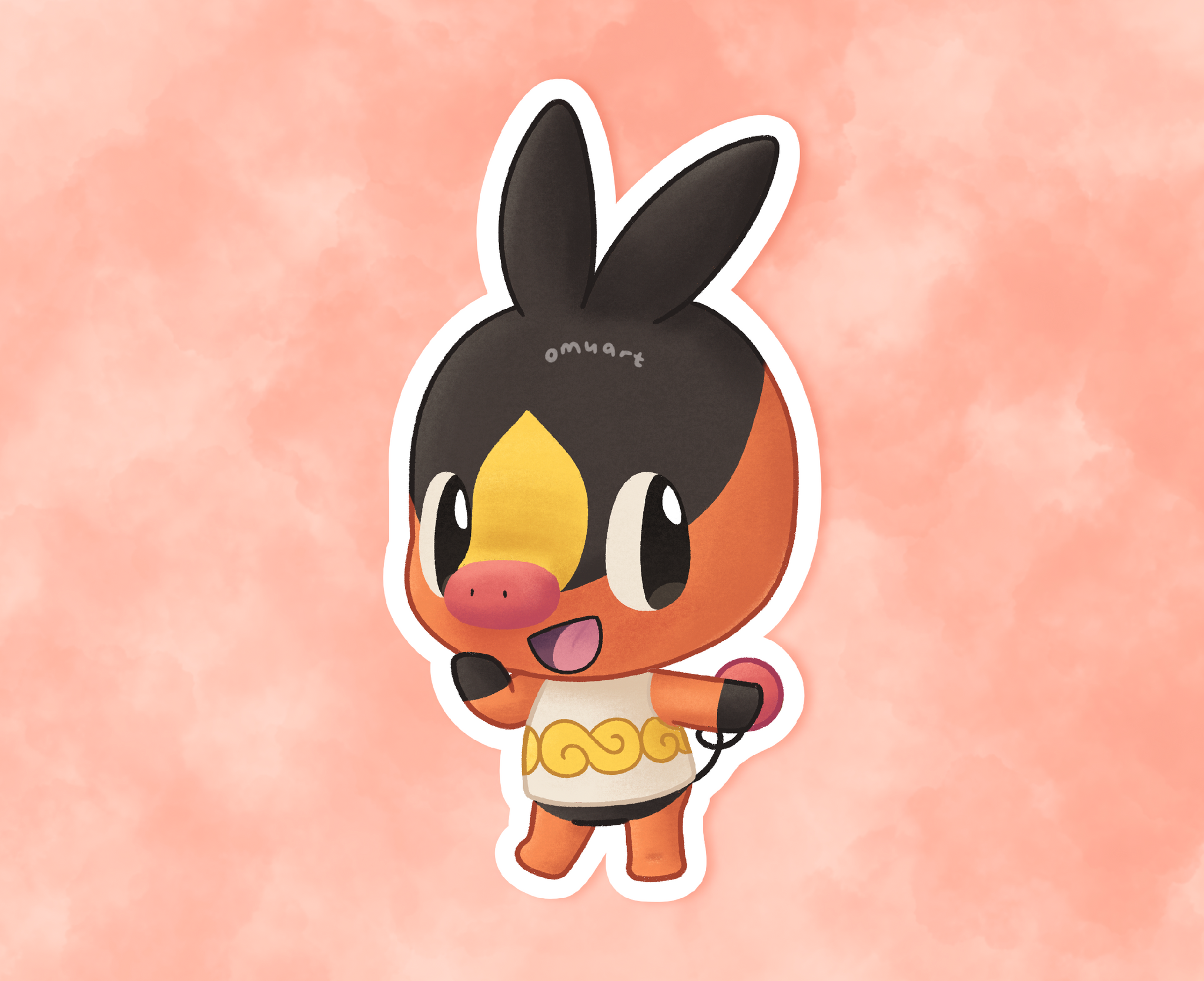 #498 AC Tepig Sticker - Matte, Vinyl