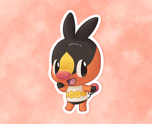 #498 AC Tepig Sticker - Matte, Vinyl