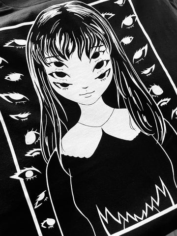 Six-Eyed Girl Unisex T-Shirt - Junji Ito-Inspired