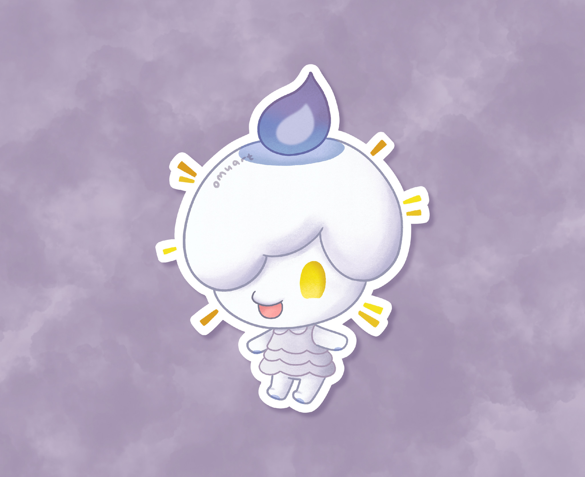 Litwick Animal Crossing Pokemon Sticker - Matte, Vinyl