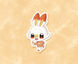 #813 AC Scorbunny Sticker - Matte, Vinyl