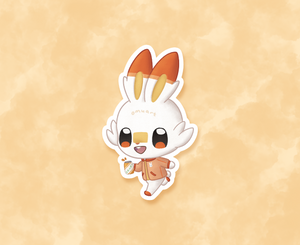 Scorbunny Animal Crossing Sticker - Matte, Vinyl