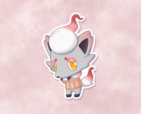 #570 AC Hisuian Zorua Sticker - Matte, Vinyl
