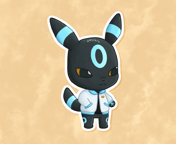 Umbreon Animal Crossing Sticker - Matte, Vinyl