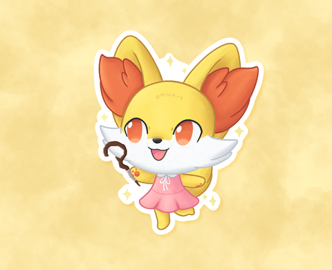 #653 AC Fennekin Sticker - Matte, Vinyl