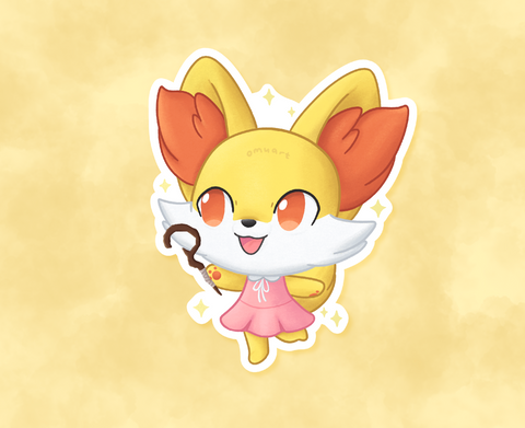 Fennekin Animal Crossing Sticker - Matte, Vinyl