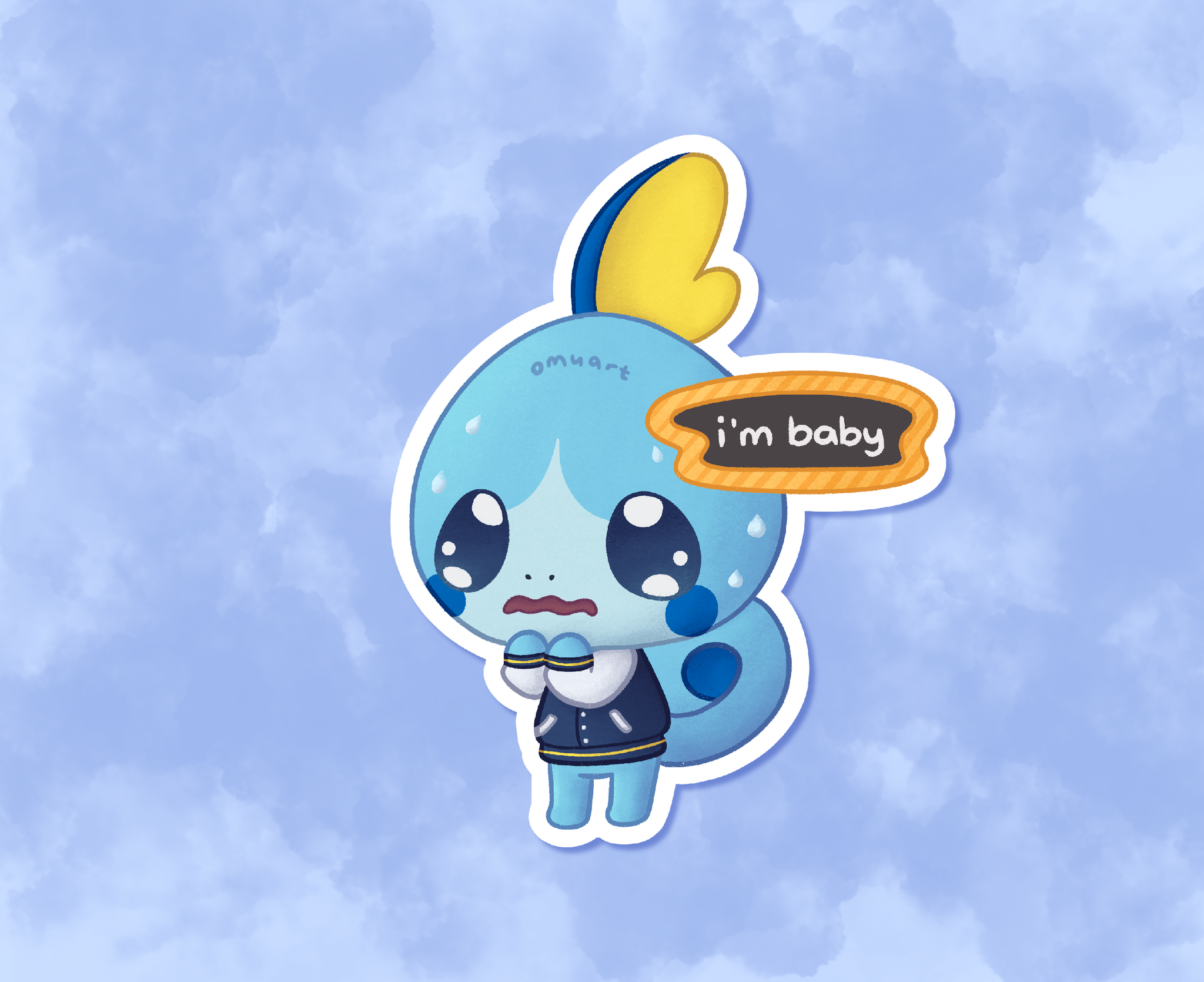 Sobble Animal Crossing Sticker - Matte, Vinyl