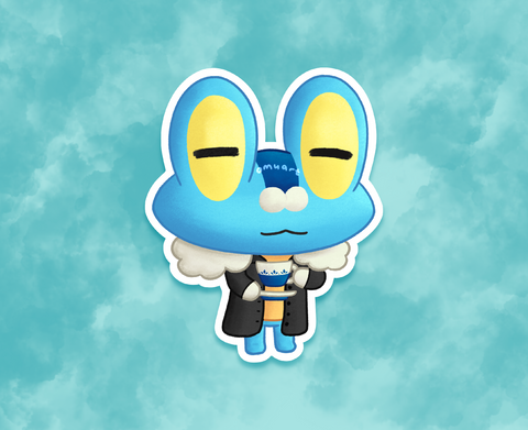 Froakie Animal Crossing Sticker - Matte, Vinyl