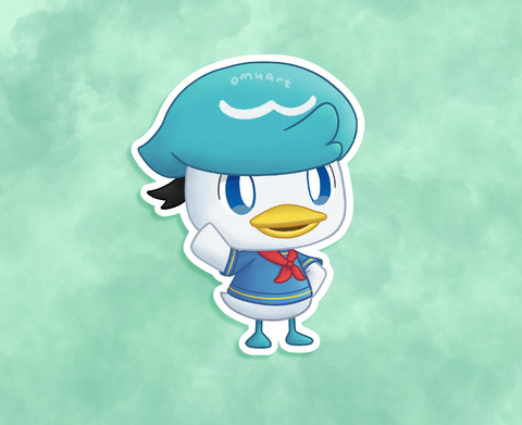 Quaxly Animal Crossing Sticker - Matte, Vinyl