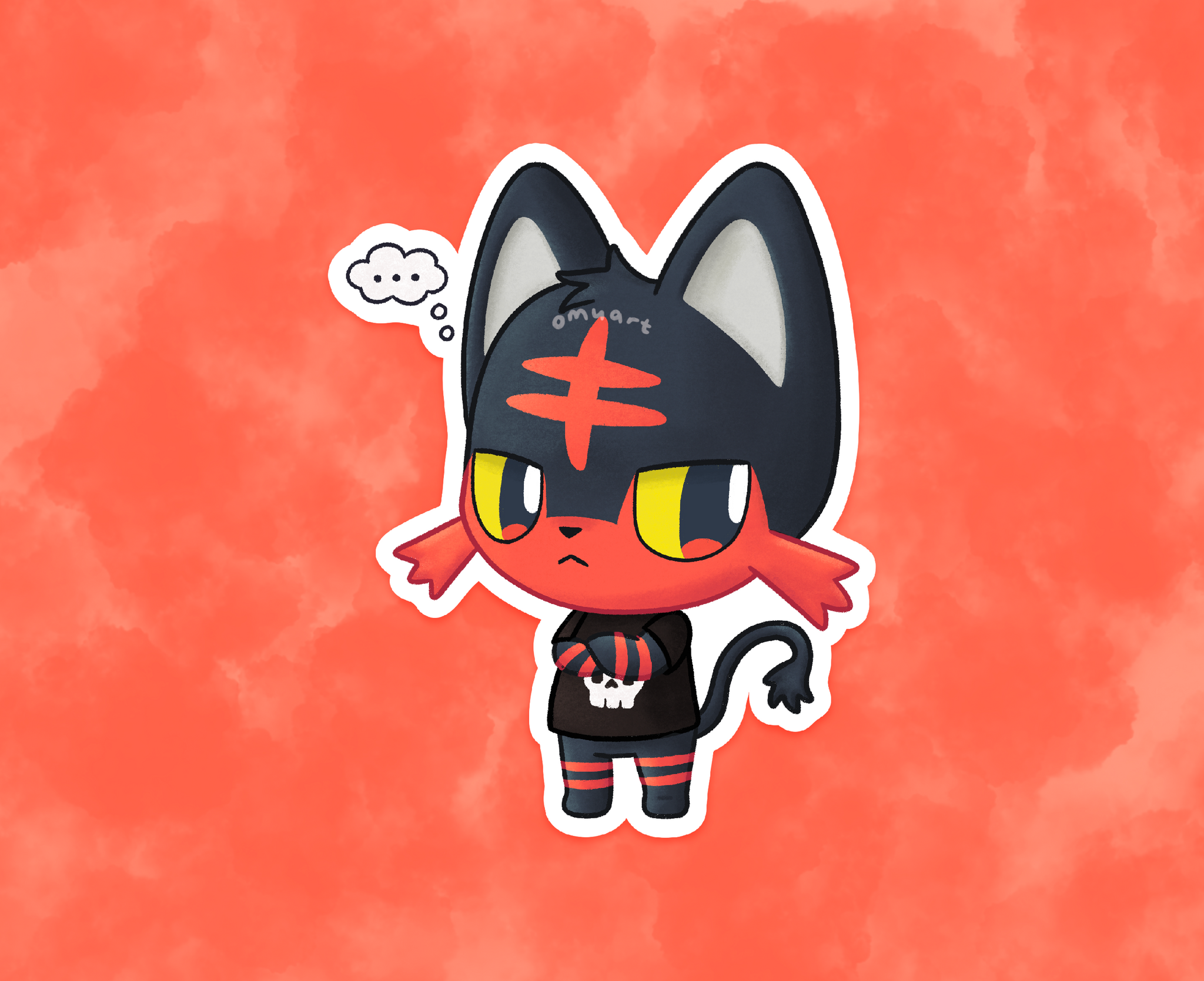 Litten Animal Crossing Sticker - Matte, Vinyl