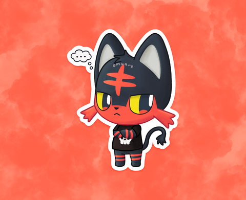 #725 AC Litten Sticker - Matte, Vinyl