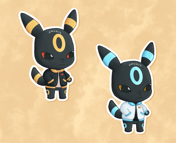 Umbreon Animal Crossing Sticker - Matte, Vinyl