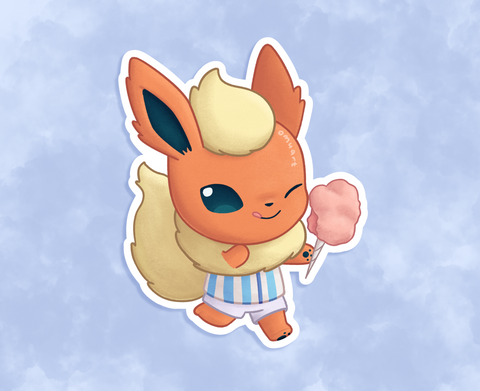 Flareon Animal Crossing Sticker - Matte, Vinyl