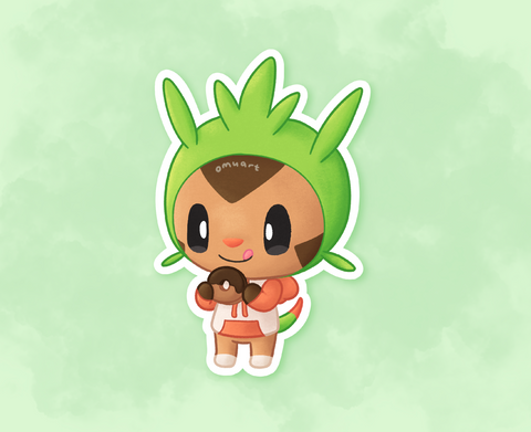 Chespin Animal Crossing Sticker - Matte, Vinyl